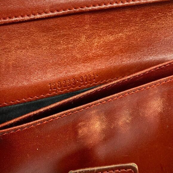 Authentic GUCCI Red Canvas & Leather Long Slim Wallet / Checkbook Holder - Picture 10 of 11